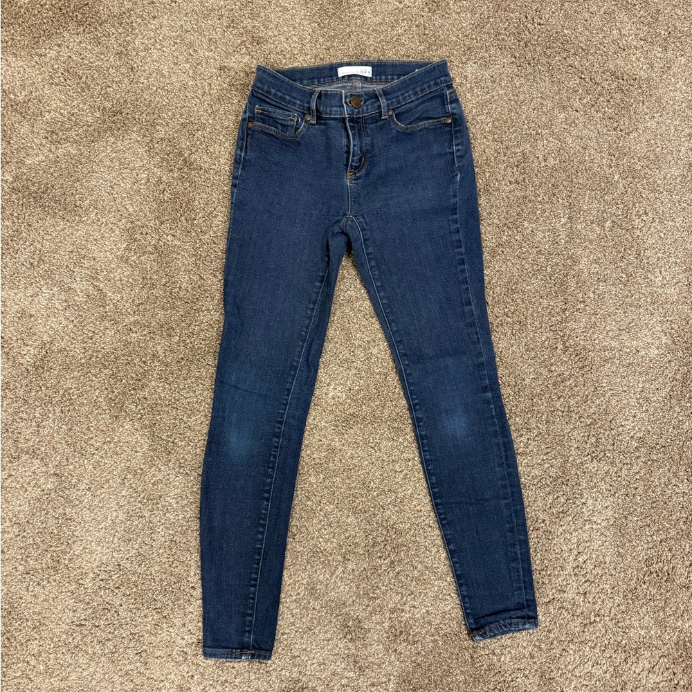 LOFT Dark Blue Skinny Jeans - Petite 25